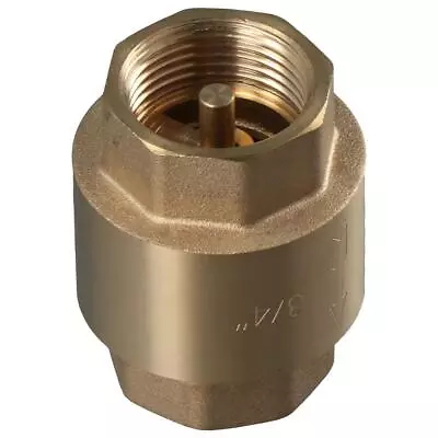 Gold One-way Valve Brass Backflow Valve Durable Check Valve  Oil Water Gas • $23.56