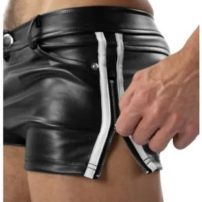 Leather Shorts Men Party Shorts Gay Style Shorts For Summer Wear • $83.70