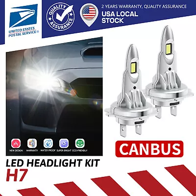 H7 LED Headlight Bulb Conversion Canbus Beam Lamp White Fanless For Volkswagen • $22.99