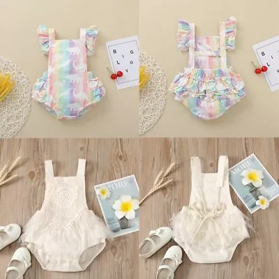 Baby Girls Romper Newborn Summer Clothes Photography Cartoon Babysuits Dinosaur • $19.92