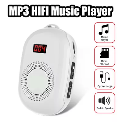 Portable Mini Rechargeable MP3 Player LED Digital Built-in Speaker Music Player • $16.05