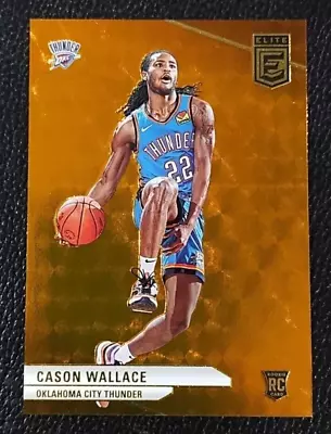 2024 Donruss Elite NBA Cason Wallace Orange Holo Parallel THUNDER OKC #219 • $12