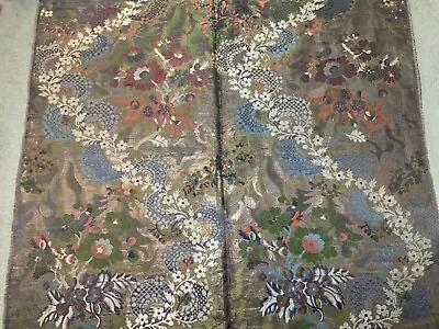 $99 • Buy ANTIQUE 19th/ 20th C CHINESE BROCADE SILK PANEL EMBROIDERED EMBROIDERY JAPANESE