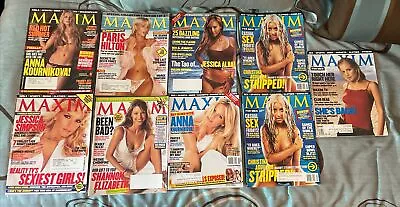 Lot Of 9 Maxim For Men Magazines 1998-2004 Christina Applegate Paris Hilton • $19.99