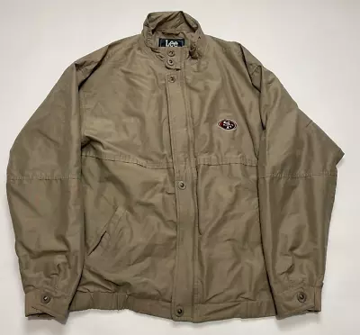 Vintage 1990’s San Francisco 49ers Lee Sport  Vented Windbreaker Jacket Size L • $49.99