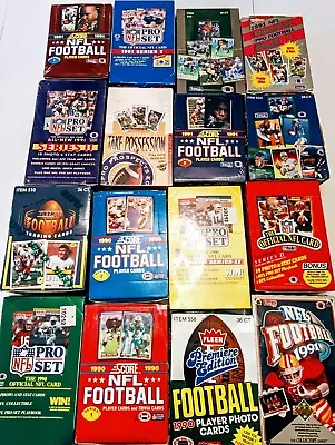 Lot Of 100+ Unopened Vintage NFL Football Cards In Sealed Wax Packs From Boxes • $9.50