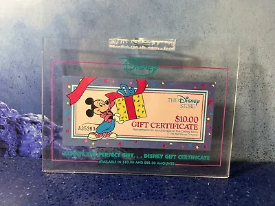 $120 • Buy Rare! Disney Store Display Prop Gift Certificate In Store Marketing Display