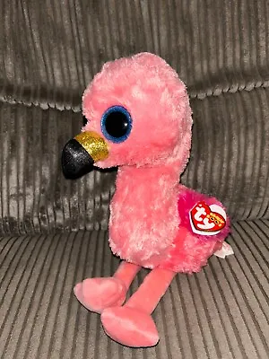 Ty Beanie Boos Gilda The Flamingo Large Size 13 Inch - New With Tags • $58.15