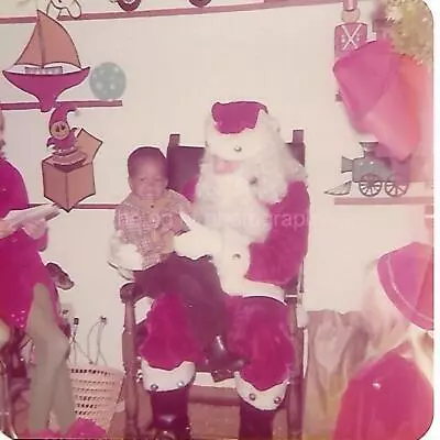 SANTA CLAUS Vintage FOUND CHRISTMAS PHOTOGRAPH Color ORIGINAL Snapshot 312 64 H • $13.10