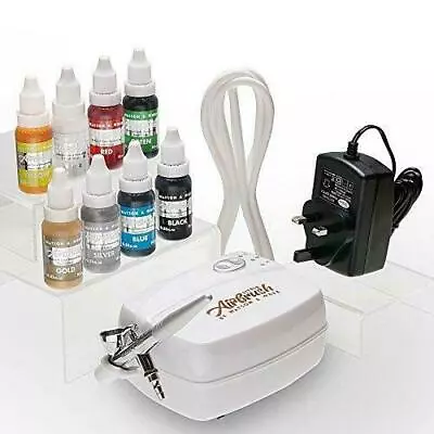 Airbrush Cake Decorating Kit | Watson & Webb   Including 8 Food Colouring • £59.99