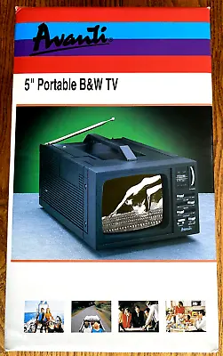 Avanti 5  B&W TV Portable Rechargeable Model TV-52 Brand New Open Box • $42.99