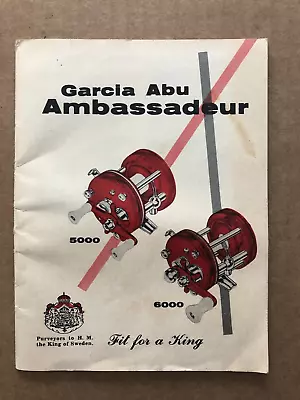 Vintage GARCIA ABU AMBASSADEUR Fishing Reel Catalog Brochure Pamphlet • $9.99