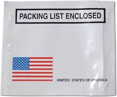 MMBM Packing List Enclosed Envelopes 4.5X5.5 Inch 1000 Pack Side Loading Adhe • $50.99