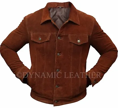 X-Men 2017 Logan Wolverine 3 Hugh Jackman Brown Real Suede Leather Jacket • $103.99