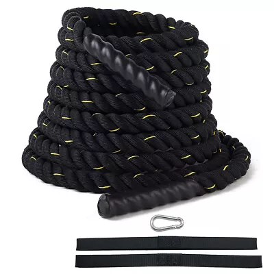 Battle Rope 38mm Diameter Poly Dacron Workout Exercise Training Rope Anchor Kit • $64.95