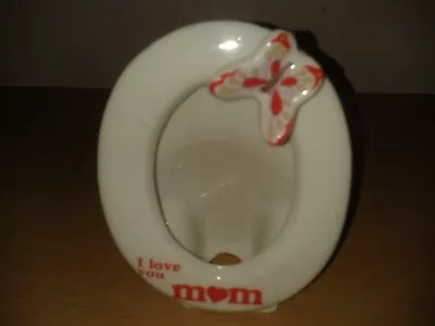 Mid 2000's 'I Love You Mum' Small Ceramic Photo Frame. Butterfly Decor. (C39) • £3.99