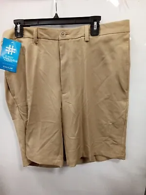 Haggar Cool18 Pro Comfort Stretch Shorts 36w Beige  038 Box E Mh  • $15.53