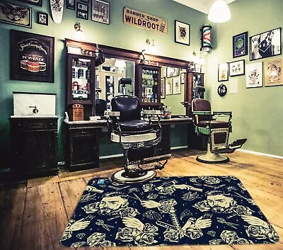 £231.59 • Buy 3D Man Scissors R161 Barber Shop Non Slip Rug Mat Round Elegant Carpet Panda