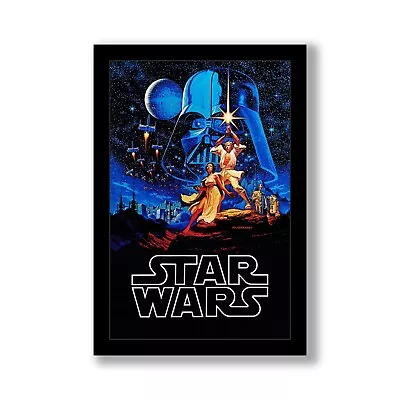 STAR WARS A NEW HOPE - 11x17 Framed Movie Poster By Wallspace • $55