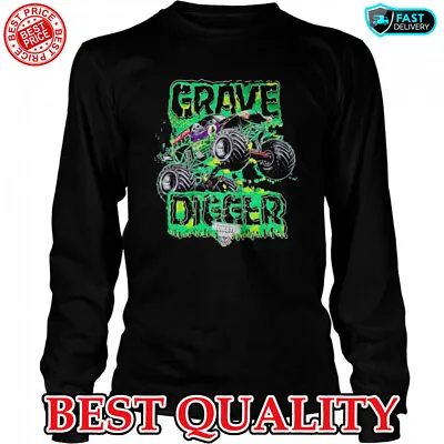 SALE!!_ Monster Jam Grave Digger Monster Truck Long Sleeve Shirt S-5XL Best Gift • $27.99