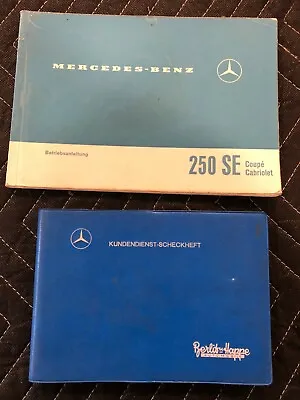 MERCEDES  W111 250SE COUPE CABRIOLET OWNERS MANUAL SERVICE BOOKLET GERMAN LANG. • $150