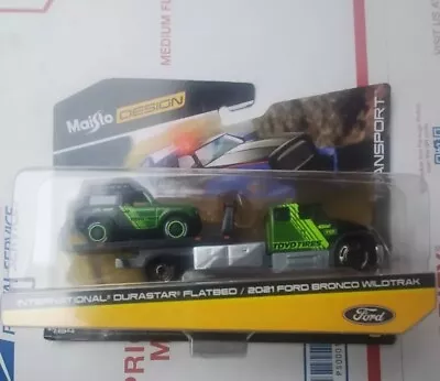 Maisto Design Elite Transport International Durastar / 2021 Ford Bronco Wildtrak • $34.99