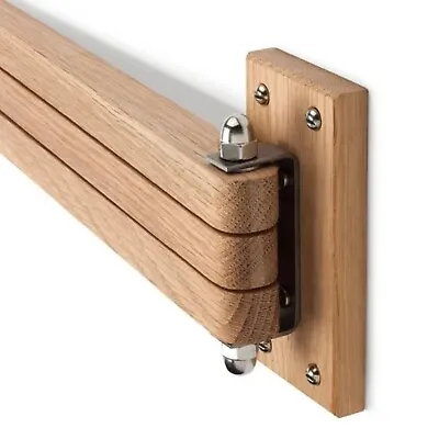 Oak Towel Holder Wood Towel Rack Towel Organizer Storage Wall Towel Rack Oak • £93.62