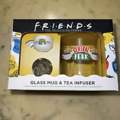 FRIENDS MERCH Glass Mug And Tea Infuser New In Box • $18.85