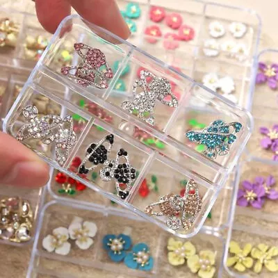 Nail Charms Nail Art Rhinestone For Nails Acrylic Nail Supplies Nail Gems White • $13.98