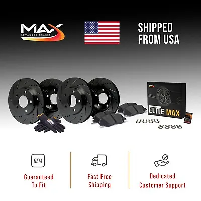 Front & Rear Drilled Slotted Rotors + Pads For 2016 2017 2018-2021 Mazda CX-5 • $272.91
