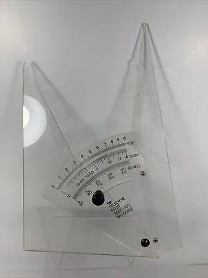 Vintage Teledyne Post 38DF-100 Trig-Scale Clear Plastic Slope Degrees Rise • $18.99