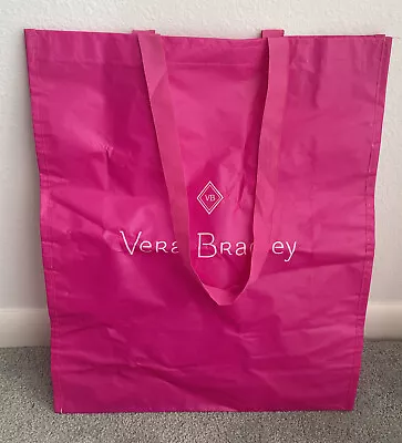 Vera Bradley Hot Pink Large 19  X 16  Reusable Shopping Tote Gift Bag • $9.90