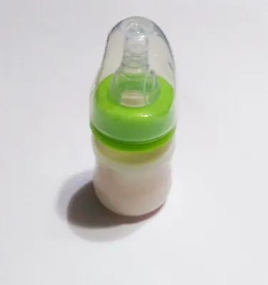£7.78 • Buy 2oz Green Sealed Reborn Baby Formula Bottle W/NO HOLE NIPPLE! Preemie Size!