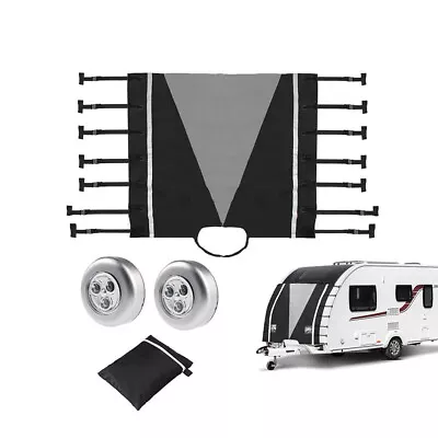 Front Towing Cover 2 Lights Caravan Front Traction Cover Easily Connected Gray • $64.23