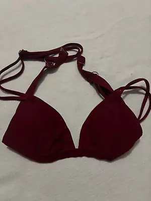 Zaful Swim Size 6 Women's Bathing Suit Maroon Swimwear Top • $7.99