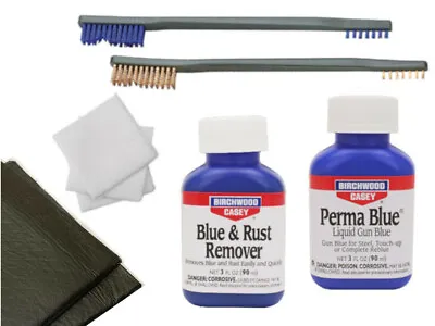 $21.99 • Buy Blue And Rust Remover & Perma Blue Two Brushes 3  Patches Plus 2 Disposable Pads