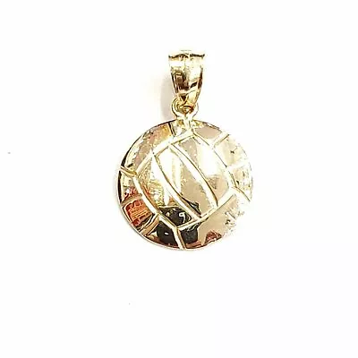 14k Yellow Gold Tiny Volleyball Pendant Charm Sport Game Fine Jewelry Gift 1.1g • $94