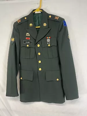 US Army Dress Green Jacket 88th Infantry Division 37R 1990s Era • $25