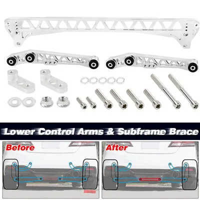 For Honda Civic/Del Sol 92-95 Function 7 Billet Lower Control Arm+Subframe Brace • $115.80