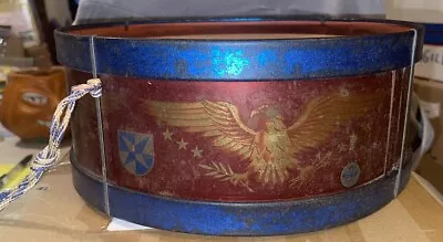 1940s Vintage Child’s Drum With Eagle Red White Blue Gold • $30