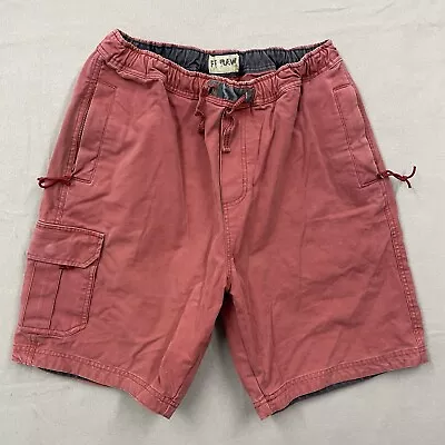 Fat Face Cargo Shorts Mens W34 Red Utility Combat Side Pockets Heavy Cotton • £22