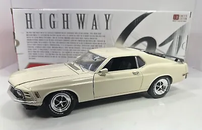 Highway 61 1/18 Scale 1970 FORD MUSTANG BOSS 302”RARE WHITE VERSION” • $129