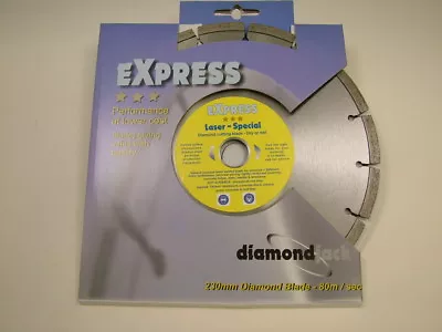 Diamond Blade Disc 230mm (9 ) Laser Welded For Brick Concrete Stone Pavers Etc. • £16.80