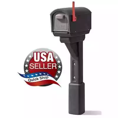 Step2 583299 MailMaster Express Plastic Post Mount Home Modern Mailbox - Black • $49