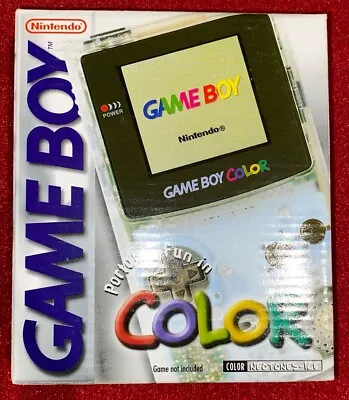 GameBoy Color GBC NEW Complete In Box Clear NeoTones Ice AUS Rare 1999 CIB Mint • $1795