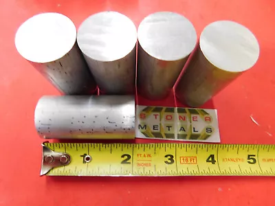 5 Pieces 1  6061 ALUMINUM ROUND ROD BAR 2  Long Solid T6511 NEW Lathe Stock • $16.50