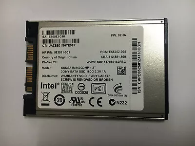 Intel 1.8  Micro-SATA SSD 160GB 80GB SSDSA1M160G2HP SSDSA1M80G2HP 3.0Gb/s SATA • $29.35