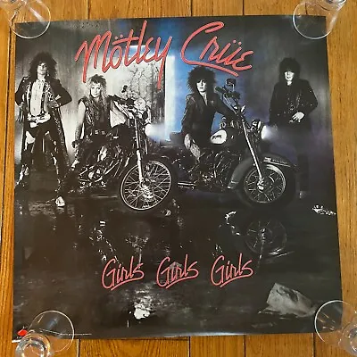 MOTLEY CRUE - Girls Girls Girls Promo - 1987 Original Promo Poster 24x24. NM USA • $35.99