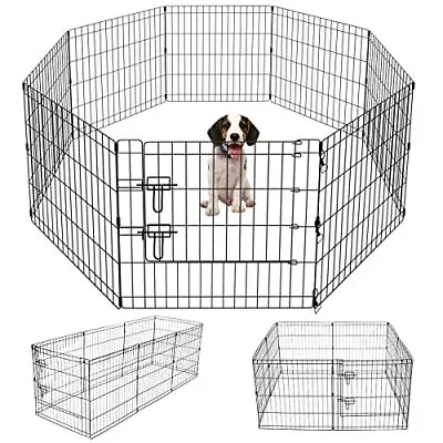 $55.78 • Buy Pet Playpen Puppy Playpen Kennels Dog Fence Exercise Pen Gate Fence Foldable 