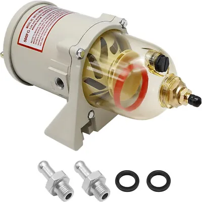 500FG/FH Diesel Fuel Filter Oil Water Separator For 2/10/30 Micron Marine Boat • $58.97